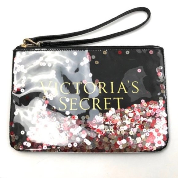 Victoria's Secret Handbags - NWOT Victoria’s Secret Wristlet Floating Sequins